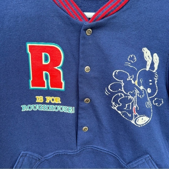 VTG Peanuts Snoopy Daisy Hill Puppies Romper Roughhouse Blue Red 18 Mo USA GUC - Picture 5 of 15